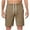 Khaki, variant on Clearance Clothes under $10 Ofreoo Men's Stretch Shorts Casual Classic Summer Beach Shorts Drawstring With Zipper Pocket