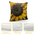 thumbnail image 4 of Chilfamy Throw Pillow Covers Sunflower Yellow Black Sun Flowers Decor Pillowcases Square Hidden Zipper Home Cushion Decorative Pillowcase White, 4 of 5