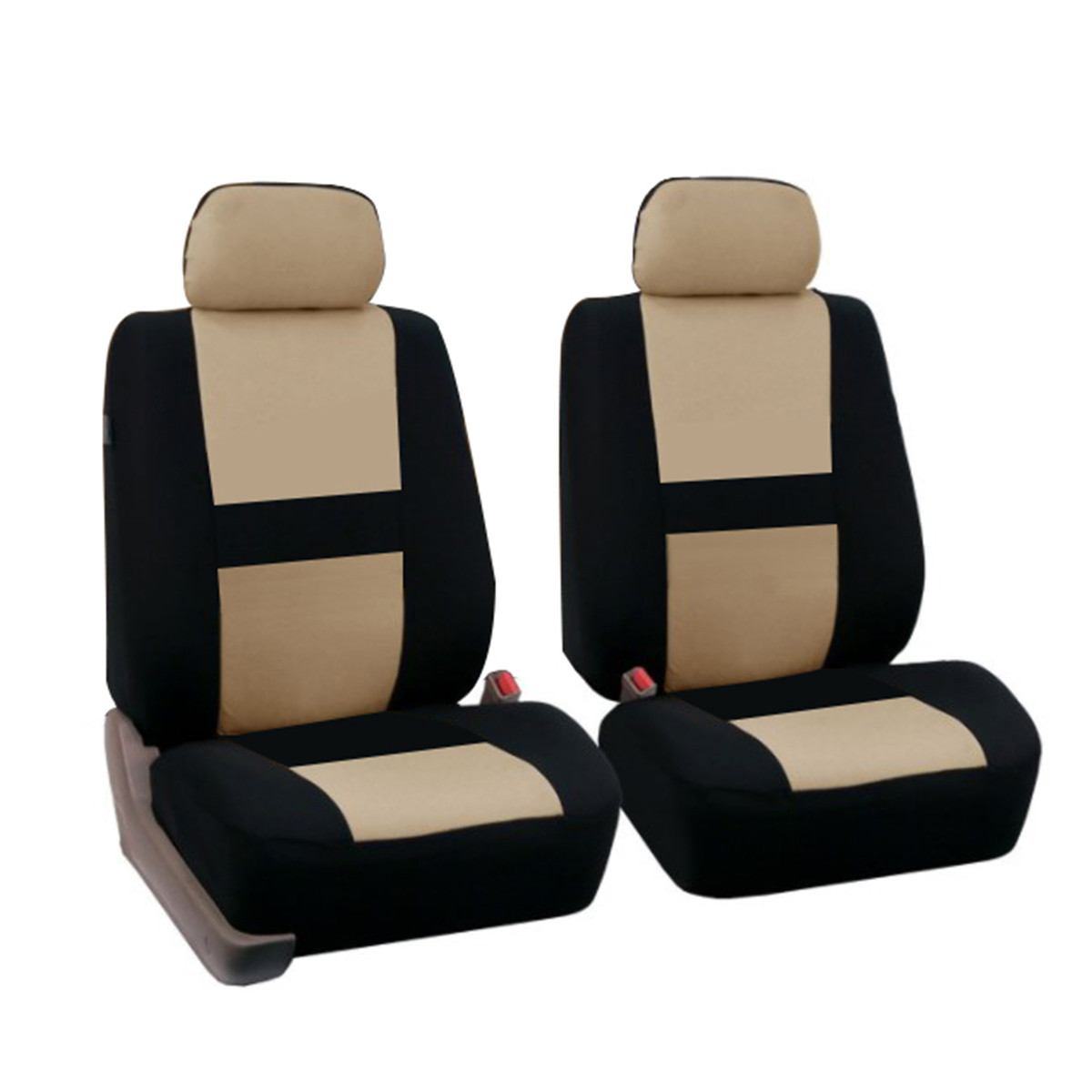 Full Set Car Front Seat Covers Breathable Polyester Truck SUV 2 Heads