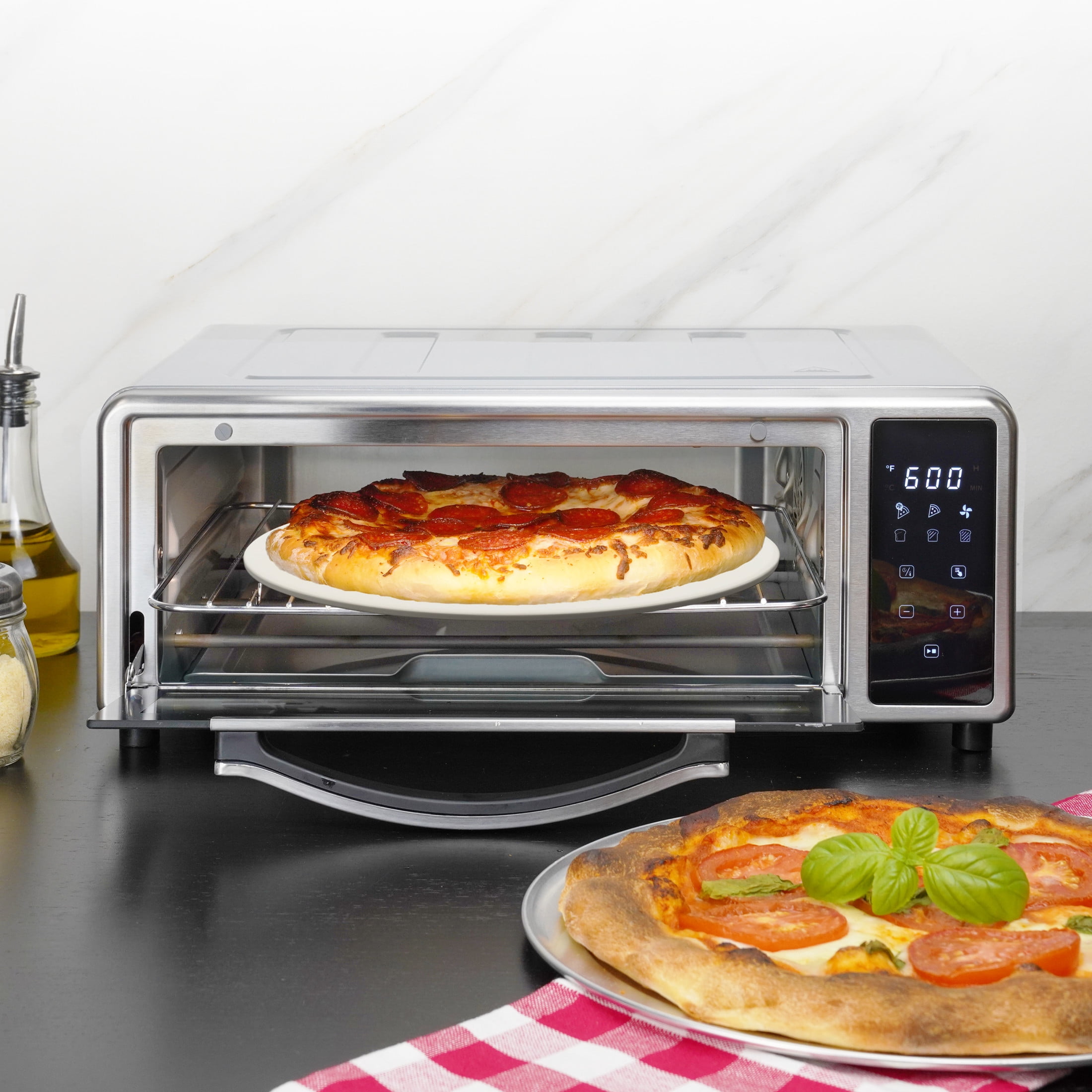 Kalorik MAXX 600°F Pizza Air Fryer Oven with Stone, in Stainless Steel (AFKA600PZASS13)