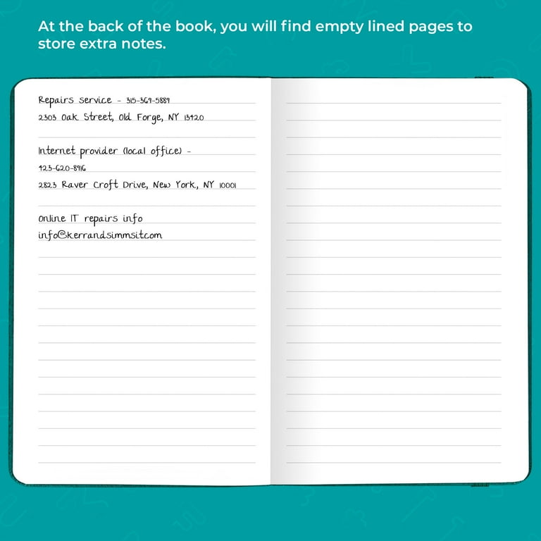 Clever Fox Password Book 2nd Edition Small – Pocket Password Keeper with Alphabetical Tabs – Internet Address Notebook & Login Details Organizer