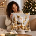 thumbnail image 4 of Novryn Christmas Themed Pillowcase, Snowman Santa Cushion Cover for Sofa, Cozy Home Textile Decor for Everyday Comfort, 4 of 6