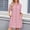 *Pink, variant on ClodeEU Women's Solid Color Linen Blend Short Sleeve Mini Dress,Casual Shirt Button Dress with Pockets Black,Womens Plus M
