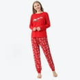 thumbnail image 3 of Yuanyu Matching Family Pajamas Sets Christmas PJ's Long Sleeve Tee and Bottom Loungewear, 3 of 8