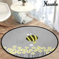 thumbnail image 5 of GZHJMY Daisy Honeybee Anti Fatigue Round Area Rug, Bee Non Slip Absorbent Comfort Round Rug Floor Carpet Yoga Mat for Entryway Living Room Bedroom Sofa Home Decor (3' in Diameter), 5 of 7