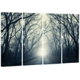 thumbnail image 3 of Design Art Dark Autumn Forest in Fog Modern Photography Canvas Print, 3 of 3