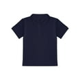 thumbnail image 3 of Alvivi Boy's School Uniform Short Sleeve Polos Shirts Kids Active Performance Moisture Wicking Sports T-Shirt Navy Blue 3-4, 3 of 5