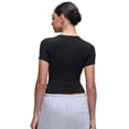 thumbnail image 3 of CRZ YOGA Softembrace Workout Tops for Women Soft Athletic Yoga Shirts Basic Short Sleeve T-Shirt, 3 of 8