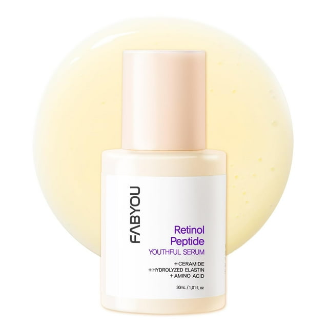 FABYOU Retinol Peptide Youthful Serum 1.01 Oz - Levantamiento reafirmante con péptidos de retinol, ceramida y pantenol. Reducción de arrugas de rápida absorción - Cuidado de la piel coreano