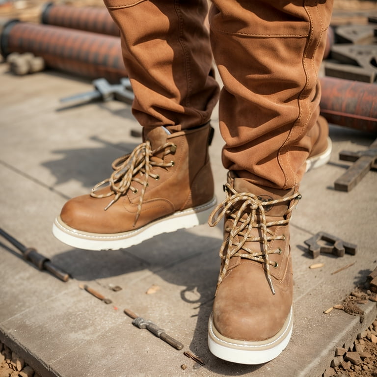 HVB805 6 inch Soft Toe Durable Mens Work Boots,100% Crazy  display picture 3