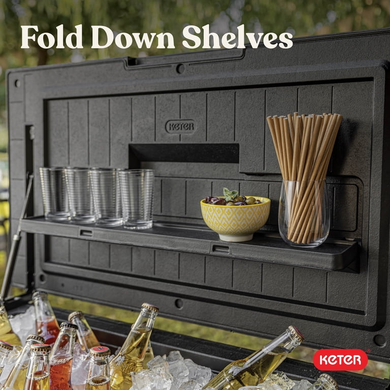 Keter, Outdoor Patio Cooler Ice Chest, 89.8 Quart, Gray - Walmart.com Keter, Outdoor Patio Cooler Ice Chest, 89.8 Quart, Gray - Walmart.com