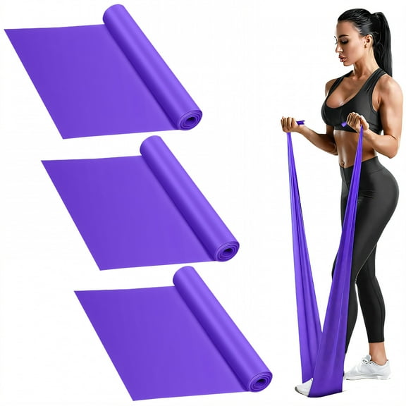 BESTSKY 3Pcs Resistance Bands for Working Out,High Rebound Force Stretch Bands for Exercise,Workout Bands Resistance for Yoga,Pilates,Rehab,Fitness,Strength Training,Purple