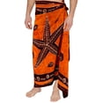 thumbnail image 3 of HAPPY BAY Men's Standard Vacation Dashiki Sarong Full Pareo Beach Wrap One Size Starfish, Brown Summer Vacation Aloha, 3 of 3