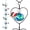Dotted Blue, variant on 6 Pcs Heart-Shaped Hummingbird Feeder for Outdoors, Flexible Stackable Hand Blown Glass Humming Bird Feeders with 6 Adjustable Perch for Garden Tree Yard Patio Outdoors (Heart Shaped, Red)