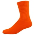 thumbnail image 3 of 48 Pairs Crew Socks for Men Women Kids, Wholesale Bulk Cotton Basic Sport Sock, Donation (Orange, 10-13), 3 of 3