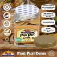 thumbnail image 4 of Rani Pani Puri Coins (Uncooked, Microwaveable Wheat Semolina Coins) 14oz (400g) w/Pani Puri Masala (14-Spice Blend for Indian Spicy Water) 1.75oz (50g) ~ All Natural | Vegan | NON-GMO | Kosher, 4 of 8