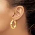thumbnail image 4 of Auriga Fine Jewelry 10K Yellow Gold Hoop Earrings for Women (L-18mm ; W-6.75mm), 4 of 5