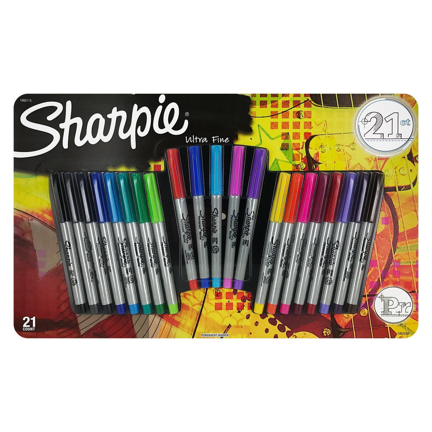 Sharpie Permanent Markers Fine Point Assorted Colors Set of 21
