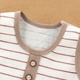 thumbnail image 4 of Busydd Baby Boy Romper 0-18 Months Cute Round Neck Striped Baby Onesie Breathable Cotton Sleeveless Newborn Infant Girl Clothes 9-12 Months, 4 of 6