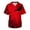 Red, variant on Men Short Sleeve V Neck Halloween Print Chest Pocket Scrub Top Comfortable Loose Fit Workwear Shirt for Healthcare Professionals