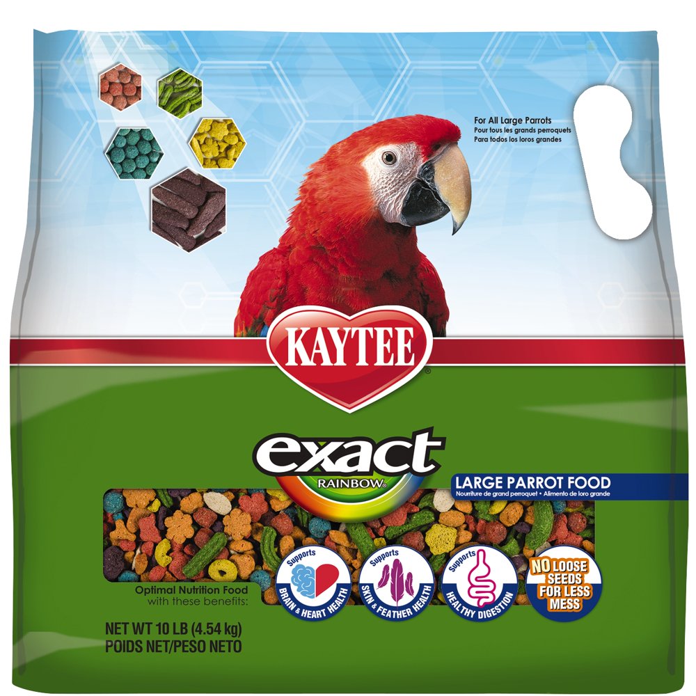 Kaytee Exact Rainbow Large Parrot Food, 10Ib