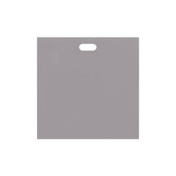 SSWBasics Jumbo Low Density Gray Merchandise Bags - 20”W x 5”D x 20”H  - Case of 500-Durable Gray Plastic Shopping Bags with Handles – Colorful Merchandise Bags – Retail Merchandise Bags with Handles