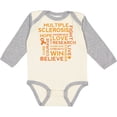 thumbnail image 3 of Inktastic Multiple Sclerosis Awareness Word Cloud Boys or Girls Long Sleeve Baby Bodysuit, 3 of 5