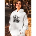 thumbnail image 2 of Candycorn Queen Hoodie Women -Image by Shutterstock, Female Small, 2 of 4