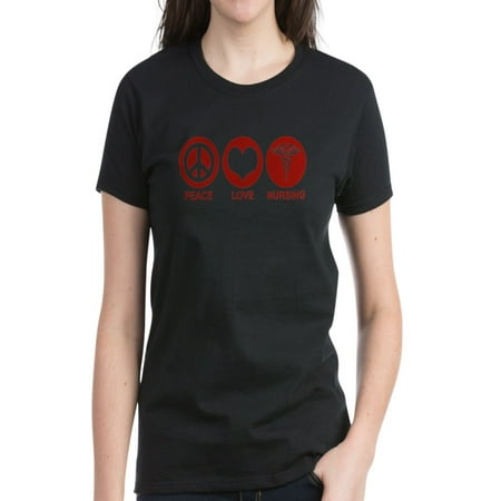 

CafePress - Peace Love Nursing Women s Dark T Shirt - Women s Dark T-Shirt