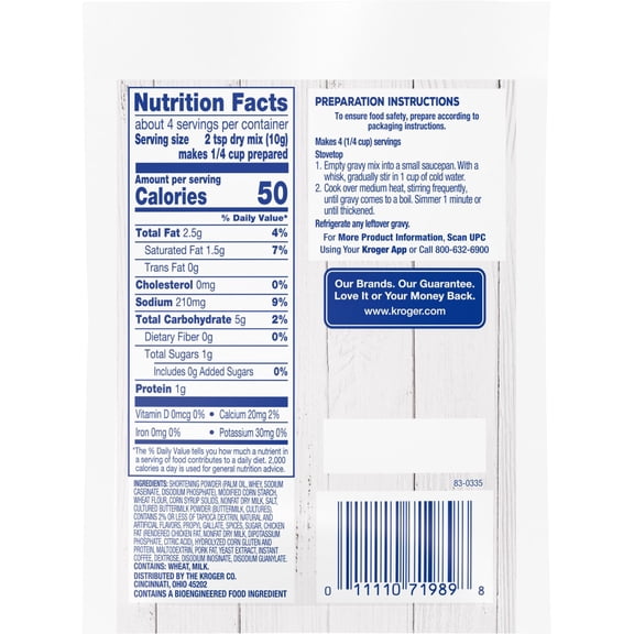 Kroger Country Gravy Mix 1.37 oz - Pack of 1