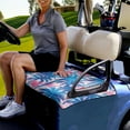thumbnail image 3 of Renewold Golf Cart Accessories Comfortable Golf Cart Seat Cover Towel Fits for 2/4 Person Seats Club Car Seats, 52.36" x 32.28", Hawaiian Palm Tree Pink Blue, 3 of 5