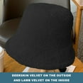 thumbnail image 3 of Sombrero de cubo de invierno de felpa borrosa sombrero de pescador de piel sintética de oveja sombreros de pescador borroso para mujer sombrero de cubo de piel sintética mullido, 3 of 5