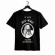thumbnail image 1 of Camiseta negra con estampado artístico 100% algodón, diseño único y calidad prémium., 1 of 6