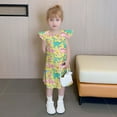thumbnail image 7 of Girls Flutter Sleeveless Cute Summer Dress Cartoon Dinosaur Print Loose A-Line Princess Swing Dresses for Kids 4-14 Years, 7 of 7