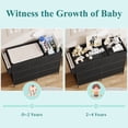 thumbnail image 4 of ANPOO Changing Table Dresser with Storage, Baby Dresser with Changing Table Top, Waterproof Diaper Changing Station with 7 Fabric Drawers for Nursery Modern, Black, 4 of 10