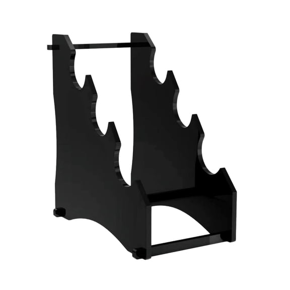 Cateissary Soporte de acrílico y exhibición de acrílico fácil de exhibir Todos los estantes de exhibición Estante de aplicación para Decoración del hogar Negro