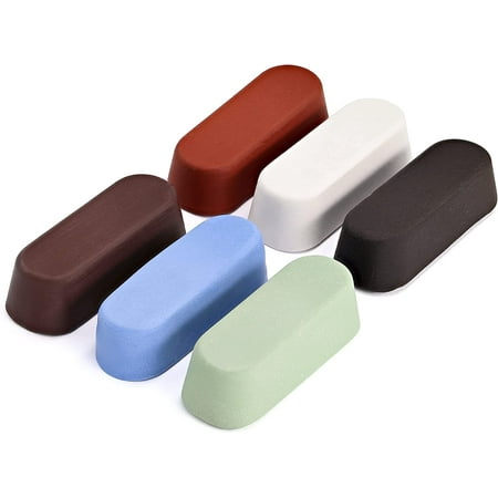 

6 Piece Polishing Compound Cutting & Buffing Compound 1 Oz Kit - Includes: Black Emery Brown Tripoli White Diamond Red Jewelers Rouge All Purpose Blue & Green Stainless Compounds