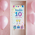 thumbnail image 7 of Colorful Balloon Star Themed Happy Birthday Double 10 Digits Banner Party Decoration Backdrop Photography Props Birthday Party Decor Background for Celebration Photo Booth Setup, 7 of 7
