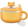 thumbnail image 2 of KTZCTPCA - Taz&oacute;n de fideos de ramen instant&aacute;neo para perros, cuencos de fideos de acero inoxidable 304 con tapas, taz&oacute;n de ramen de 40 onzas con mango y cuchara para s, 2 of 9