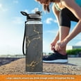 thumbnail image 6 of Black and Golden Marble 32oz Water Bottles with Straw Tritan Leakproof Sports Bottle BPA Free Clear for Fitness Gym Swimming Cycling, 6 of 7