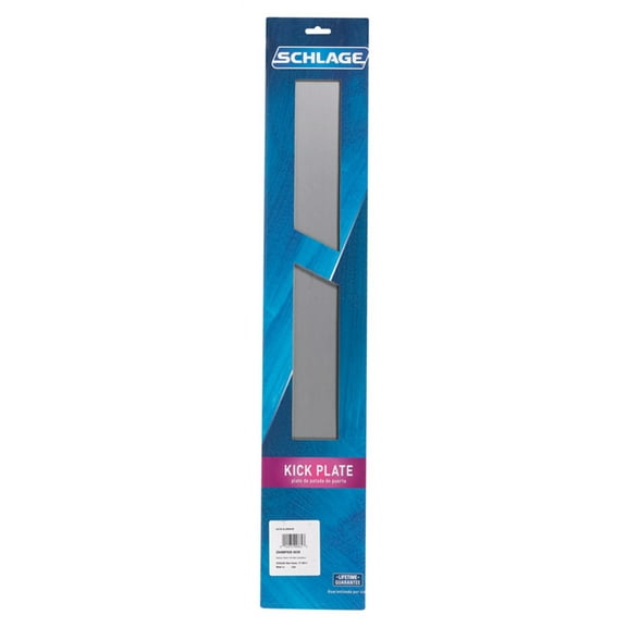Schlage C8400PA28 6X30 Polished Aluminum Finish Kick Plates, 6" x 30"