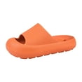 thumbnail image 2 of Lilgiuy Children's Slippers Indoor Bathroom Non-slip Water Leakage Drag Boys And Girls Cute Thick Soft Bottom Sandals Orange,185-6 Years Winter Clothes for 2022, 2 of 3