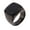 Black, variant on Men's Stainless Steel Vintage Square Black Onyx High Polish Band Ring Black Size 6
