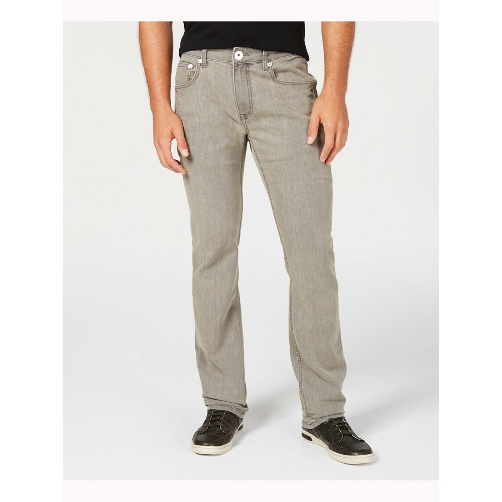INC INC Mens Gray Straight Leg, Slim Fit Stretch Jeans 32W/ 32L
