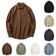 thumbnail image 5 of Chiccall Mens Shirts Button Down Lapel Shirt Fall Casual Long Sleeve Cotton Tops, 5 of 5