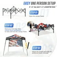 thumbnail image 3 of EAGLE PEAK 8' x 8' x 7.22' Slant Leg Lightweight Compact Portable Canopy w/ Backpack(American Icon), 3 of 9