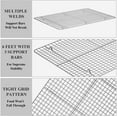 thumbnail image 4 of Baking Sheet with Cooling Rack Set [2 Sheets + 2 Racks], CPDD Stainless Steel Cookie Half Sheets Baking Pan Oven Tray with Rack, 12 x 10 x 1 Inch, Heavy Duty, Non-toxic, Easy Clean, 4 of 7