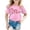 Pink, variant on Girls Maui Hawaii T Shirt Island Map Silhouette Graphic Crewneck Short Sleeve Tee Tropical Beach Vacation Clothes Cute Souvenir Top