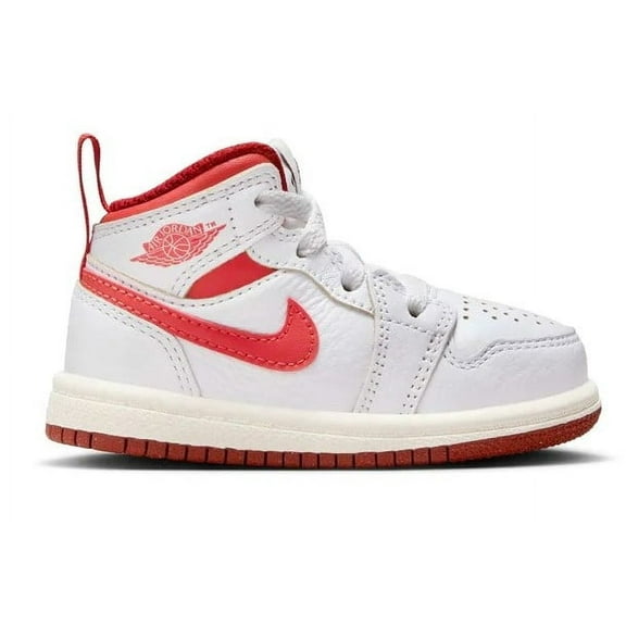 Toddler's Jordan 1 Mid SE White/Lobster-Dune Red-Sail (FJ3466 160) - 9