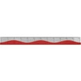 thumbnail image 2 of Westcott 12-Inch (30cm) Home & Office Wave Metal Ruler - Black/ Blue / Red-Red, 2 of 2